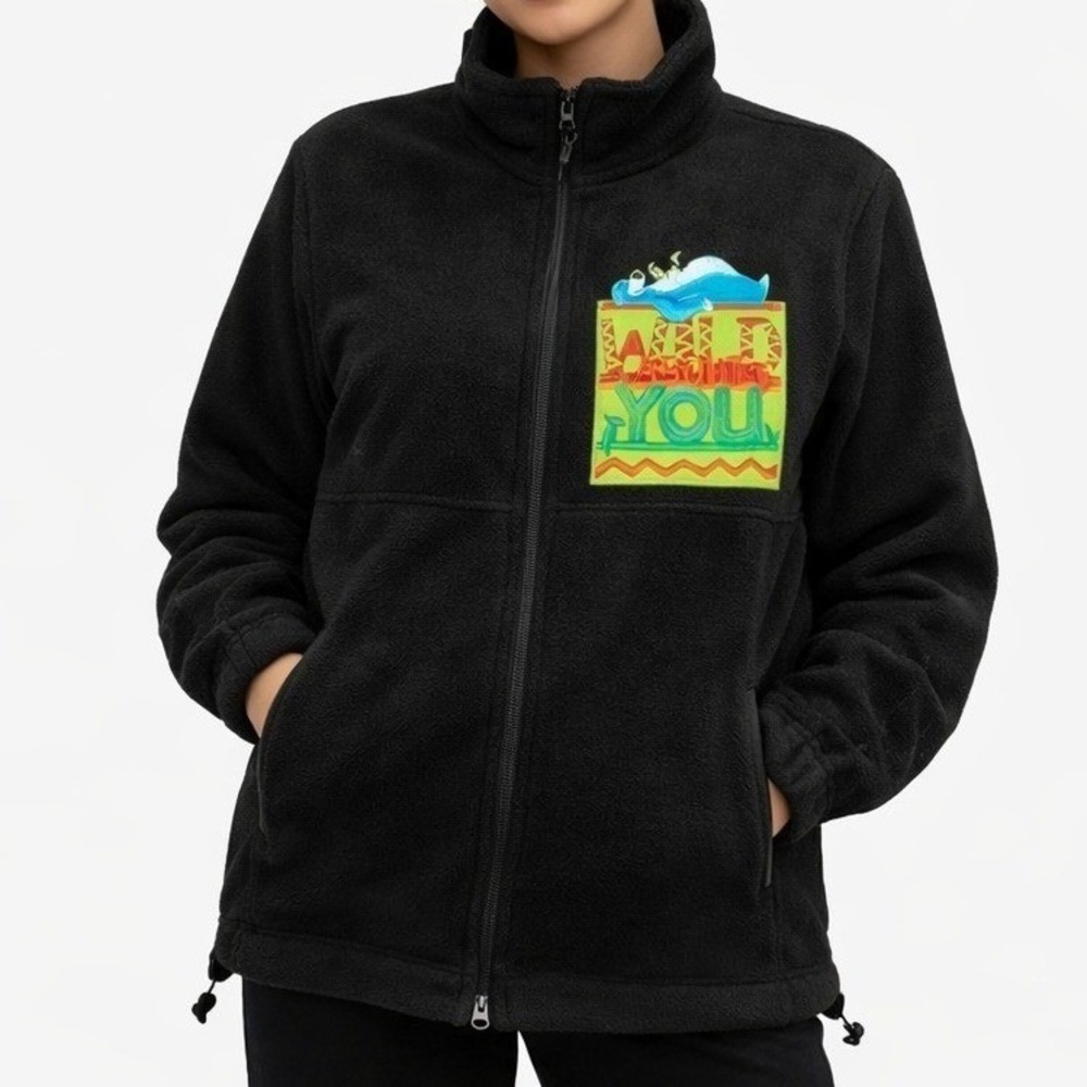 Harriton Fleece Jacket Mens M Wild About You Patch Bare Necessities Baloo Unique
